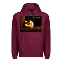 Burgundy Halloween Is Coming Premium Hoodie - Unal Design
