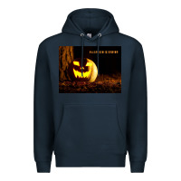 Navy Halloween Is Coming Premium Hoodie - Unal Design