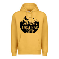 Mustard Live Love Camp Premium Hoodie - Unal Design