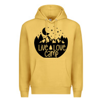 Antique Gold Live Love Camp Premium Hoodie - Unal Design