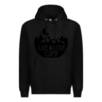 Black Live Love Camp Premium Hoodie - Unal Design
