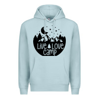 Blue Mist Live Love Camp Premium Hoodie - Unal Design