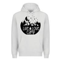 Dove Grey Live Love Camp Premium Hoodie - Unal Design