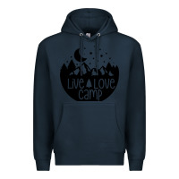 Navy Live Love Camp Premium Hoodie - Unal Design