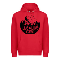 Red Live Love Camp Premium Hoodie - Unal Design