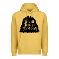 Antique Gold its all good in the woods Premium Hoodie - Unal Design