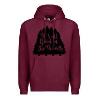 Burgundy its all good in the woods Premium Hoodie - Unal Design