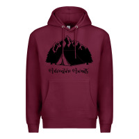 Burgundy Adventure Camping Premium Hoodie - Unal Design