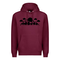 Burgundy View Premium Hoodie - Unal Design