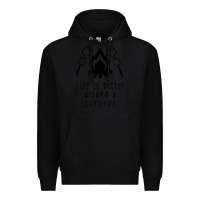 Black life is better around a campfire Premium Hoodie - Unal Design