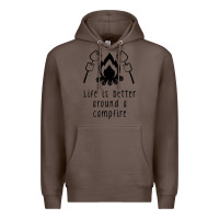 Coffee life is better around a campfire Premium Hoodie - Unal Design