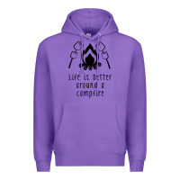 Purple life is better around a campfire Premium Hoodie - Unal Design