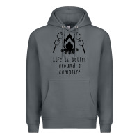 Rock life is better around a campfire Premium Hoodie - Unal Design
