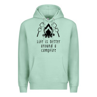 Life Is Better Around A Campfire Premium Hoodie | Teevron