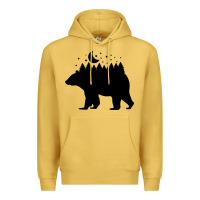Antique Gold bear Premium Hoodie - Unal Design