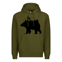 Army Green bear Premium Hoodie - Unal Design