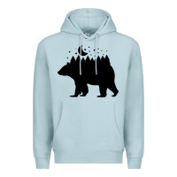 Blue Mist bear Premium Hoodie - Unal Design