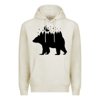 Oatmeal Heather bear Premium Hoodie - Unal Design