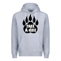 Heather Grey take a hike Premium Hoodie - Unal Design