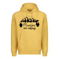 Antique Gold Mountains Premium Hoodie - Unal Design