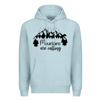 Blue Mist Mountains Premium Hoodie - Unal Design