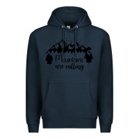 Navy Mountains Premium Hoodie - Unal Design