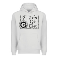 Dove Grey lets get lost Premium Hoodie - Unal Design