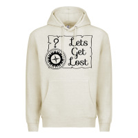 Oatmeal Heather lets get lost Premium Hoodie - Unal Design