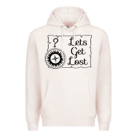 Pale Pink lets get lost Premium Hoodie - Unal Design