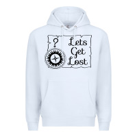 White lets get lost Premium Hoodie - Unal Design