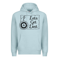 Blue Mist lets get lost Premium Hoodie - Unal Design