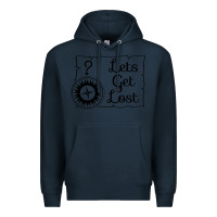 Navy lets get lost Premium Hoodie - Unal Design