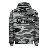 Slate Camo lets get lost Premium Hoodie - Unal Design