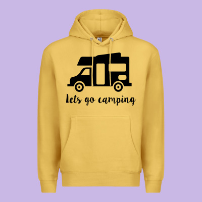 Premium Hoodie lets go camping