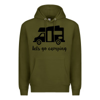Army Green lets go camping Premium Hoodie - Unal Design