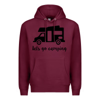 Burgundy lets go camping Premium Hoodie - Unal Design