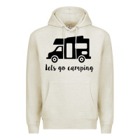 Oatmeal Heather lets go camping Premium Hoodie - Unal Design