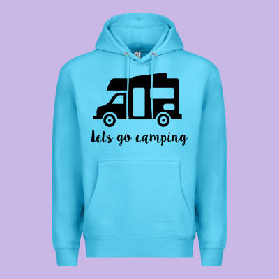 Premium Hoodie lets go camping