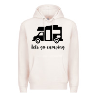 Pale Pink lets go camping Premium Hoodie - Unal Design