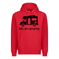 Red lets go camping Premium Hoodie - Unal Design