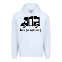 White lets go camping Premium Hoodie - Unal Design