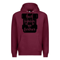 Burgundy pack lighter go further Premium Hoodie - Unal Design