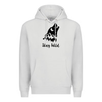 Dove Grey stay wild Premium Hoodie - Unal Design