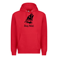 Red stay wild Premium Hoodie - Unal Design