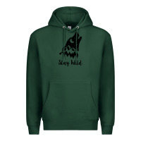 Sports Green stay wild Premium Hoodie - Unal Design