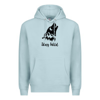 Blue Mist stay wild Premium Hoodie - Unal Design