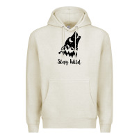 Oatmeal Heather stay wild Premium Hoodie - Unal Design