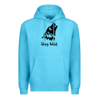 Ocean Blue stay wild Premium Hoodie - Unal Design