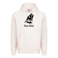 Pale Pink stay wild Premium Hoodie - Unal Design