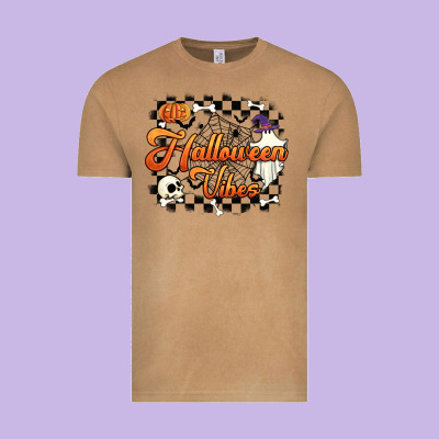 Halloween Vibes Vintage Tee Designed By Artiststas